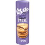 Milka Choco Pause – Biscuits Sablés Fourrés au Chocolat au Lait (260g)