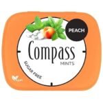 Compass Mints Peach – Bonbons Sans Sucre au Goût Pêche Douce et Rafraîchissante