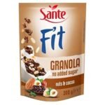 Sante Fit Granola aux Noix et Cacao – Sans Sucre Ajouté (300g)
