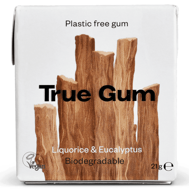 EN_LE_e-mark (1) True Gum Réglisse Eucalyptus sans Sucre 21G – Image 1