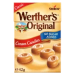 Werther’s Original Sans Sucres – Bonbons Crémeux au Beurre et à la Crème 42g