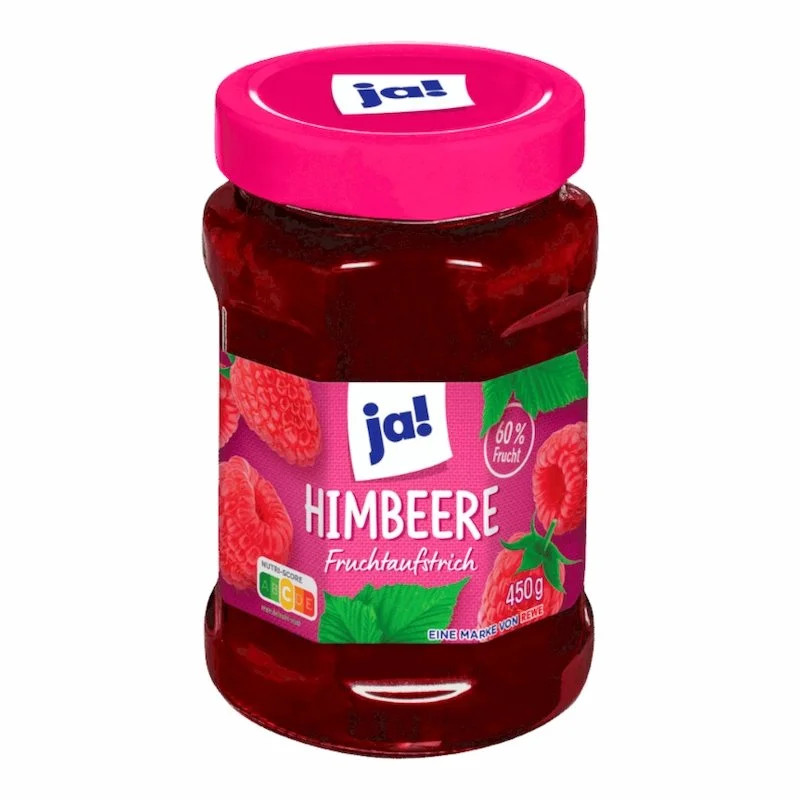 Ja! Confiture Framboise Ja! Confiture Framboise 450g – Saveur Fruitée Maroc – Image 1