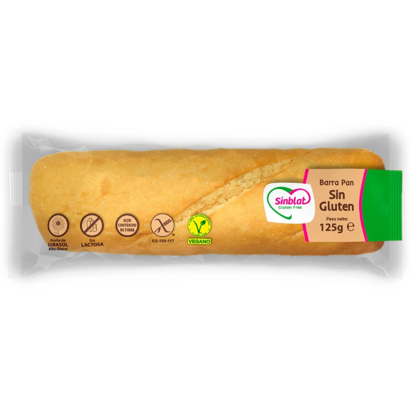 Achetez Sinblat Mini Baguette sans gluten et sans lactose à Meknès. Pain vegan riche en fibres. Livraison rapide partout au Maroc.