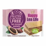 Happy Lea Life Gaufrettes Cacao Sans Gluten Sans Lactose Sans Sucre 95 g – Snack Healthy