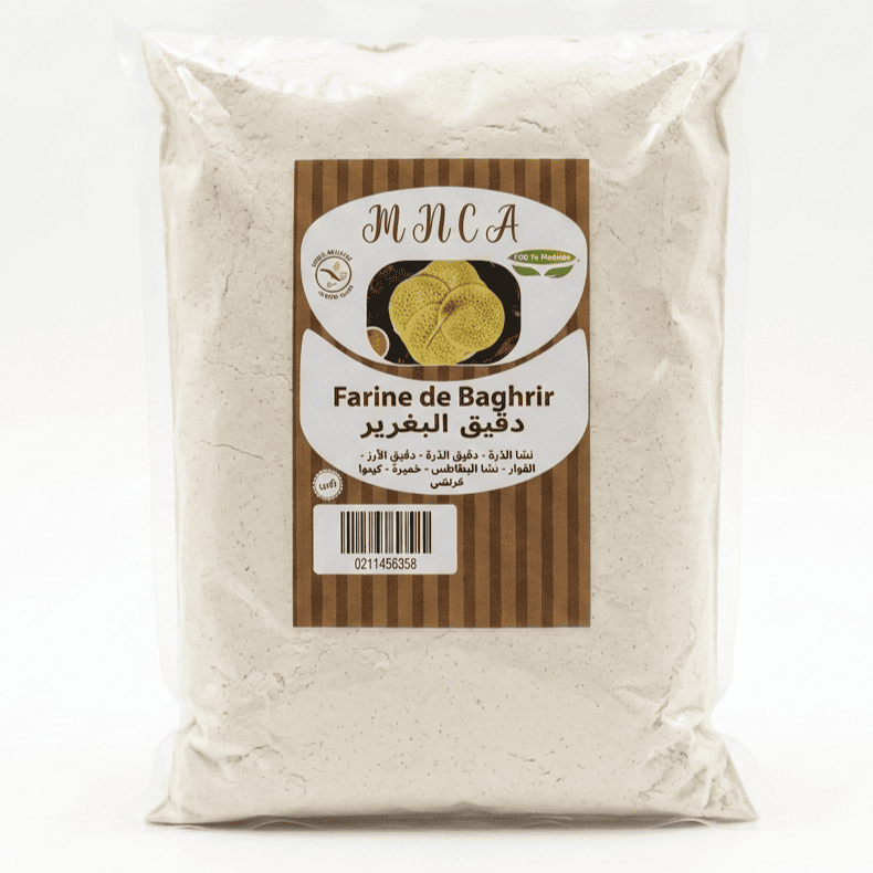 MNCA Farine de Baghrir Sans Gluten 1KG – Préparation Healthy Crêpes Marocaines Maroc MNCA Farine de Baghrir Sans Gluten 1KG – Préparation Healthy Crêpes Marocaines Maroc – Image 1