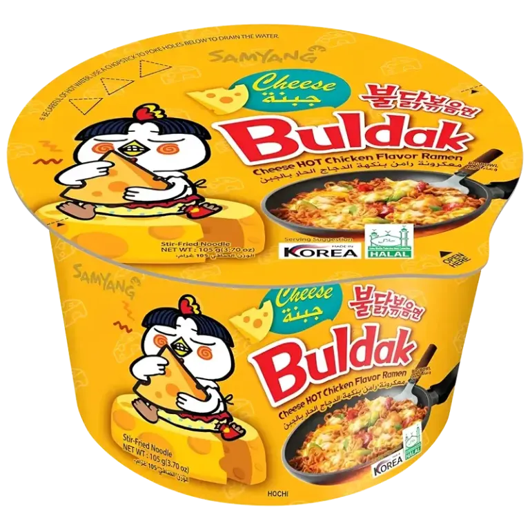 Samyang-Buldak-Ramen-Cup-Cheese-105g Samyang Buldak Ramen Cup Cheese 105G – Nouilles Coréennes Épicées Fromage Maroc – Image 1