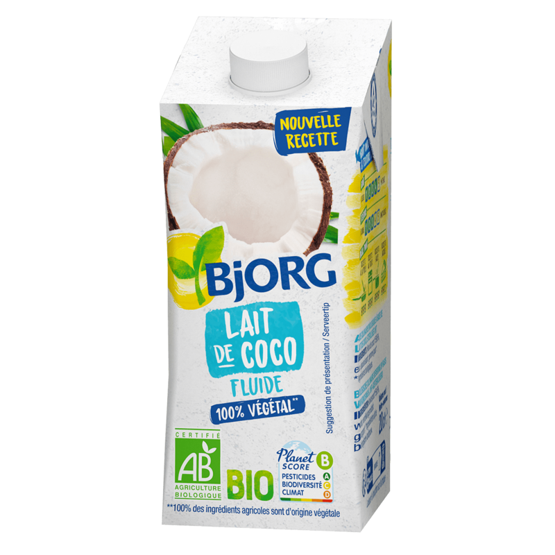 BJORG Lait de Coco Fluide 200ml – 100% Végétal Maroc BJORG Lait de Coco Fluide 200ml – 100% Végétal Maroc – Image 1
