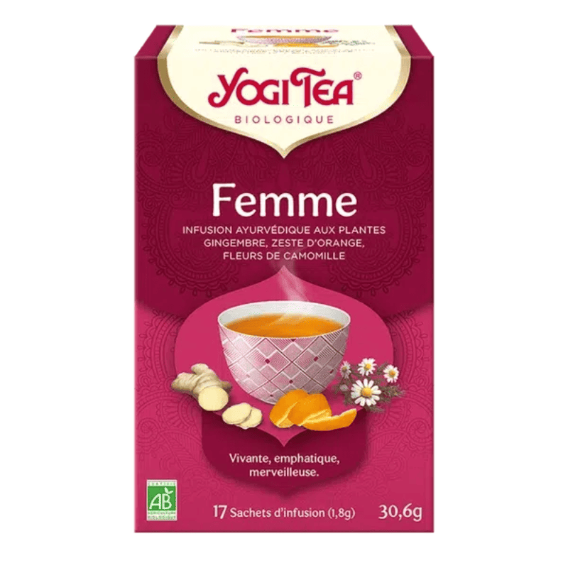 Yogi Tea Femme Bio 17x1.8g – Infusion Bien-être Maroc Yogi Tea Femme Bio 17x1.8g – Infusion Bien-être Maroc – Image 1