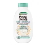 Garnier Whole Blends – Shampoing & Démêlant 2-en-1 – Avoine & Crème de Riz – Cheveux délicats