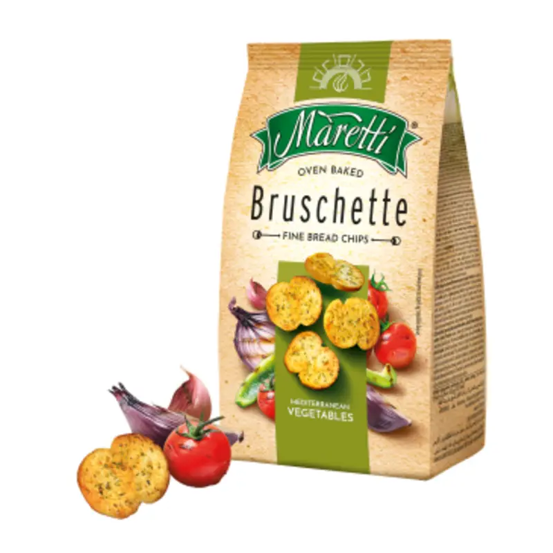 Maretti Bruschette – Légumes méditerranéens Maretti Bruschette – Légumes méditerranéens – Galettes croustillantes – Image 1