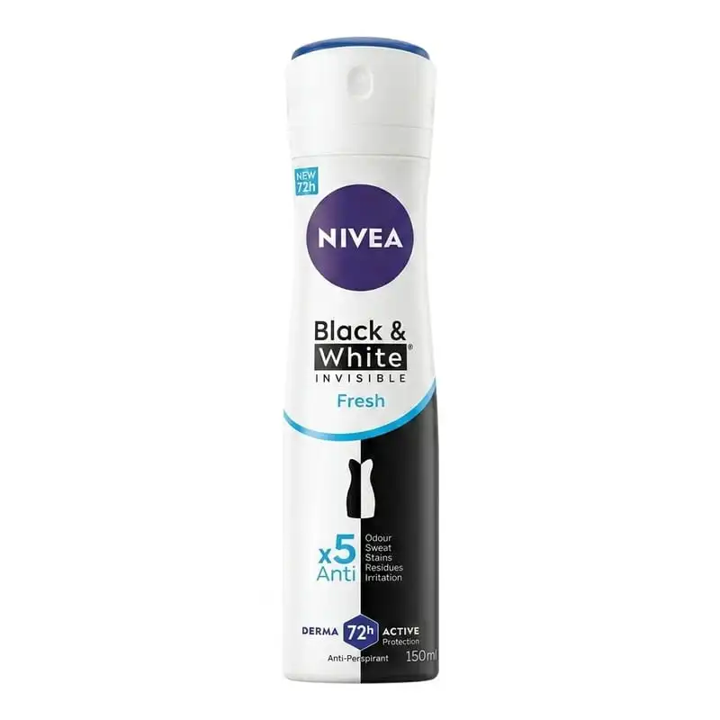 NIVEA Black & White Invisible NIVEA Black & White Invisible Fresh Déodorant Spray – Image 1