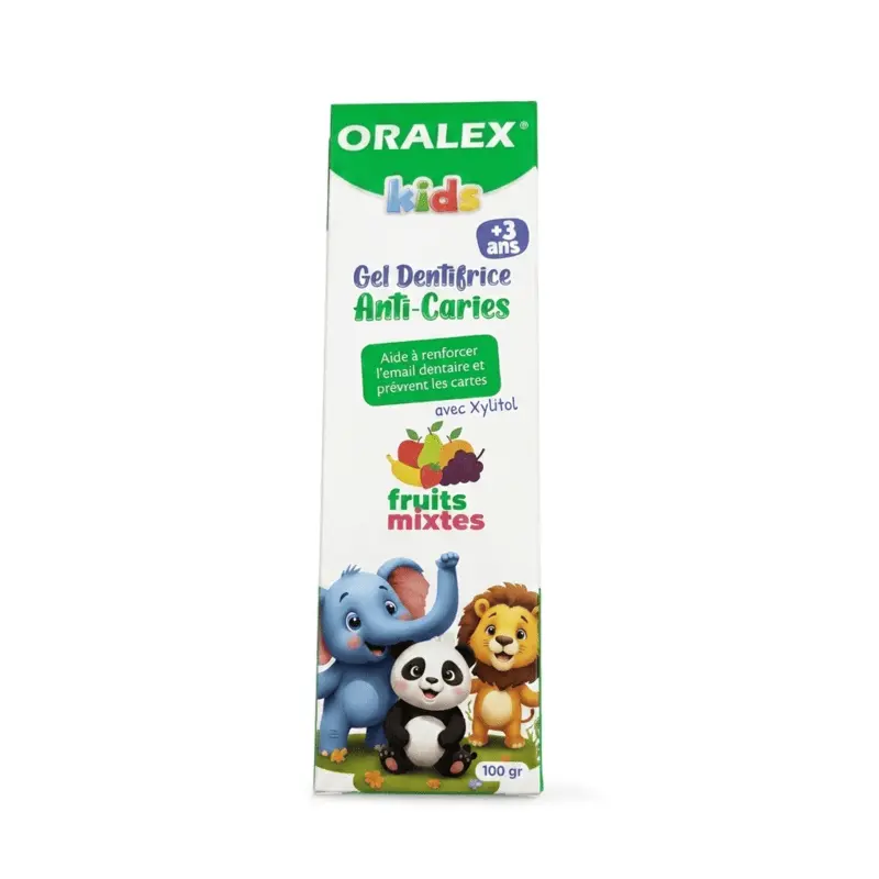 Oralex Kids Gel Dentifrice (2) Oralex Kids Gel Dentifrice Enfant +3 ans 100 g – Xylitol | Maroc – Image 1