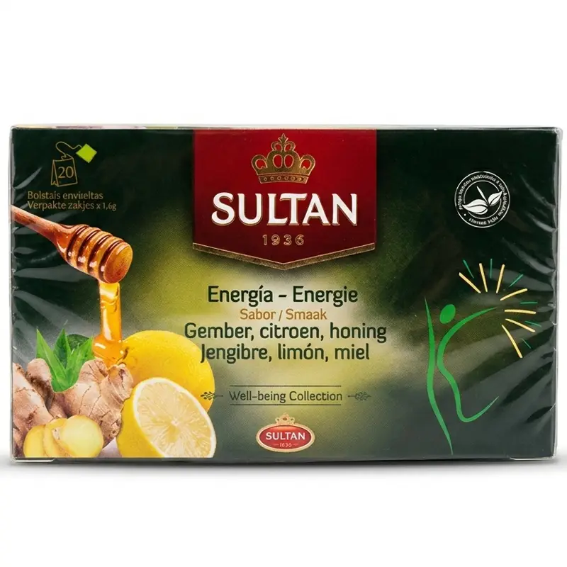 Sultan Bien-être Energy Sultan Bien-être Energy – Goût gingembre, citron et miel – Infusion – Image 1