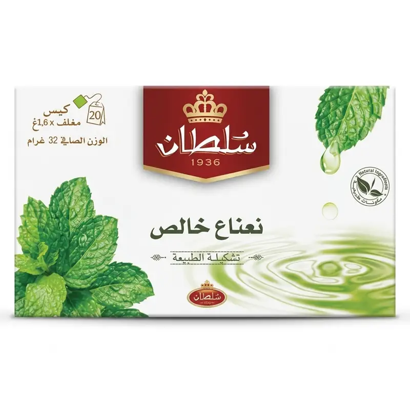 Sultan Nature Collection Pure Menthe Sultan Nature Collection Pure Menthe – 20 sachets 32 g – Infusion de menthe – Image 1