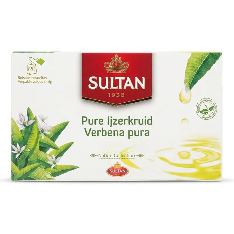 Sultan Nature collection Pure Verveine Sultan Nature collection Pure Verveine – 20 sachets 32 g – Infusion de verveine – Image 1