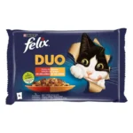 Purina Felix Duo Festin de Saveurs en Gelée 4 x 85 g – Bœuf, Volaille, Agneau & Dinde | Maroc