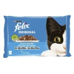 Purina Felix Original Thon & Saumon en Gelée 4 x 85 g – Nourriture Humide pour Chat Adulte | Maroc