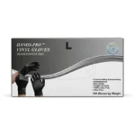 HANDS PRP Vinyl Gloves Black Powder Free Taille L – Noir, Sans Latex, Non Stériles